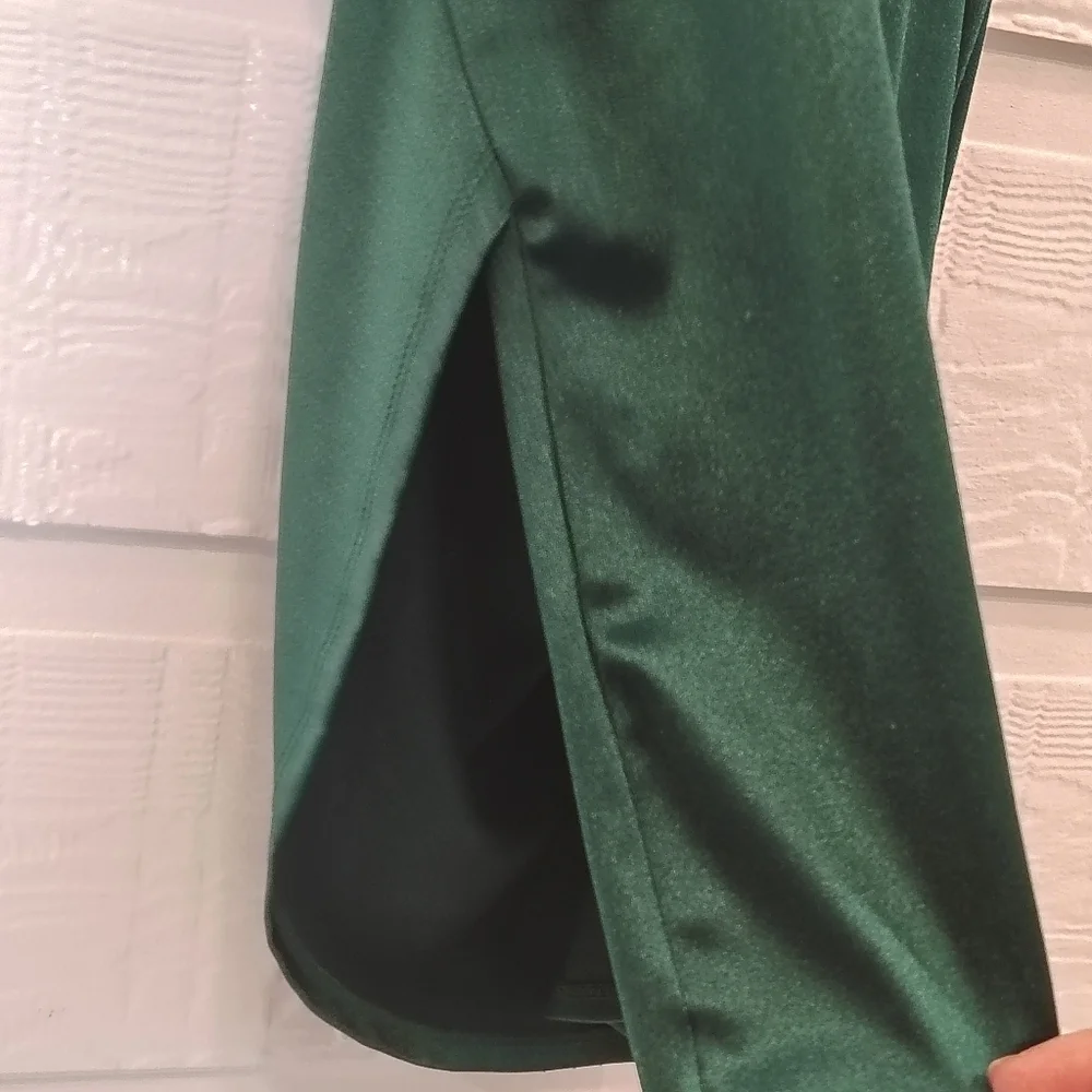 HONEY & ROSIE DRESS GIRLS SZ 14 SATIN FEEL EMERALD GREEN FORMAL HOLIDAY XMAS